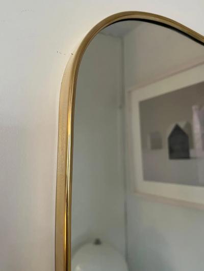  Le Lampade Italian Brass Mirror by Le Lampade