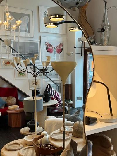  Le Lampade Italian Brass Mirror by Le Lampade