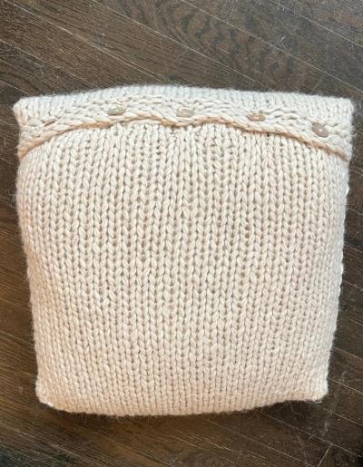  Le Lampade Lana Beige Wool Pillow by Le Lampade