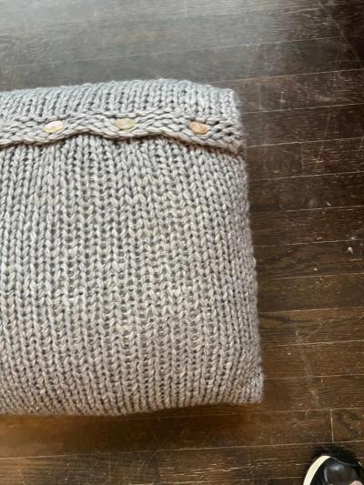  Le Lampade Lana Grigio Wool Pillow by Le Lampade