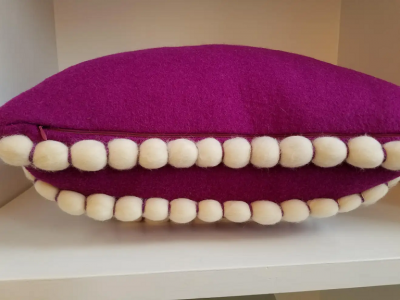  Le Lampade Lido Fuchsia Pillow by Le Lampade