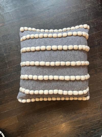  Le Lampade Lido Gray Pillow by Le Lampade