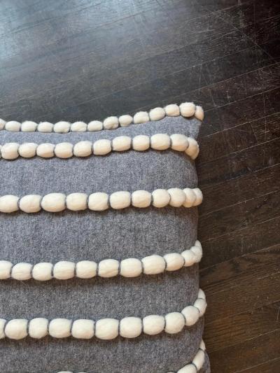  Le Lampade Lido Gray Pillow by Le Lampade