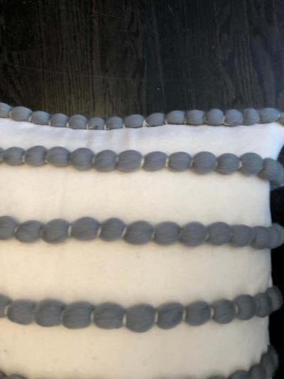  Le Lampade Lido White Grey Wool Pillow Le Lampade