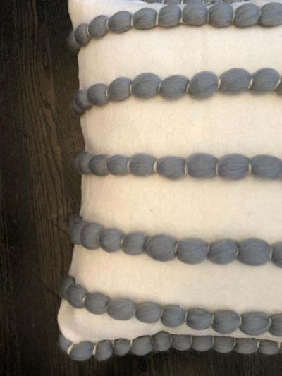  Le Lampade Lido White Grey Wool Pillow Le Lampade