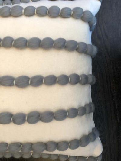  Le Lampade Lido White Grey Wool Pillow Le Lampade