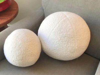  Le Lampade Mina 8 White Boiled Wool Pillow Sphere by Le Lampade