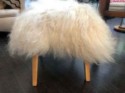  Le Lampade Pippo Rectangular Wool Ottoman by Le Lampade
