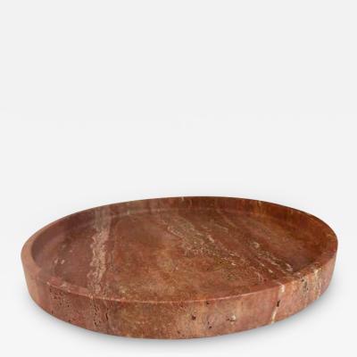  Le Lampade Red Travertine Tray by Le Lampade