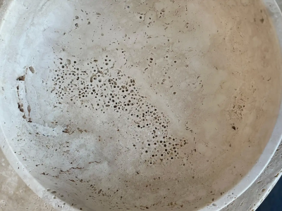  Le Lampade Roman Travertine Bowl by Le Lampade