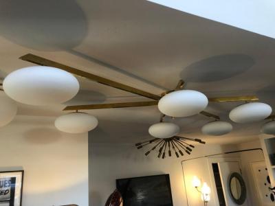  Le Lampade Six Arm Brass Flush Mount by Le Lampade