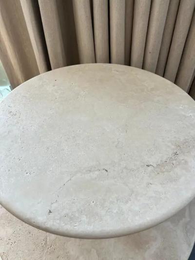  Le Lampade Travertine Dining Table by Le Lampade