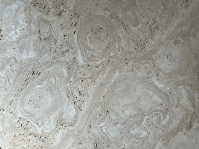  Le Lampade White Roman Travertine Bistro Table by Le Lampade