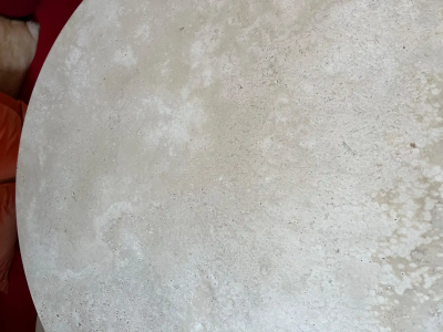  Le Lampade White Roman Travertine Dining Table by Le Lampade