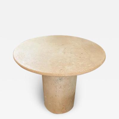  Le Lampade White Roman Travertine Dining Table by Le Lampade