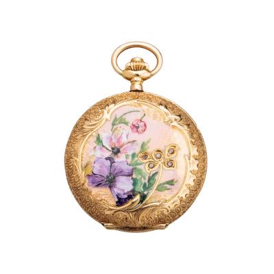  Le Palais Royale Antique PocketWatch 14kt Enamel Le Palais Royale