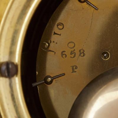 Le Roy et fils Empire period gilt bronze clock with Cupid and Psyche by Le Roy et fils