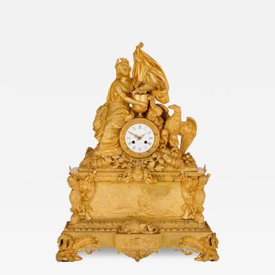  Le Roy et fils French antique ormolu mantel clock by Leroy commemorating Napoleon Bonaparte