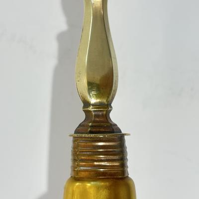  Le Tallec of Paris 1959 French Black Gold Gilt Porcelain Gold Bowl Spool Signed