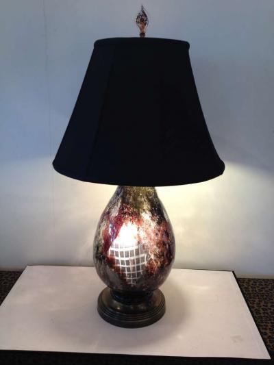  Le Verre Francais French Le Verre Francais Lighted Base Art Glass Lamp