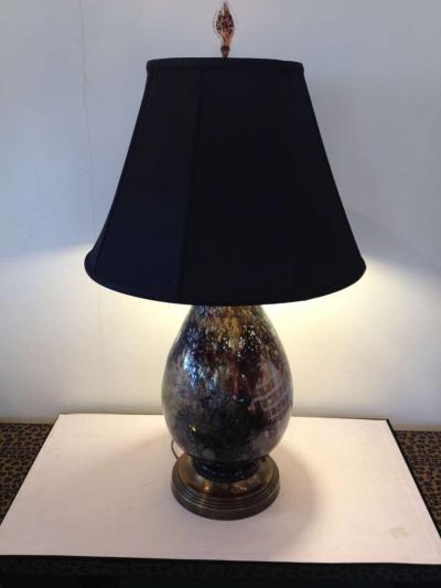 Le Verre Francais French Le Verre Francais Lighted Base Art Glass Lamp