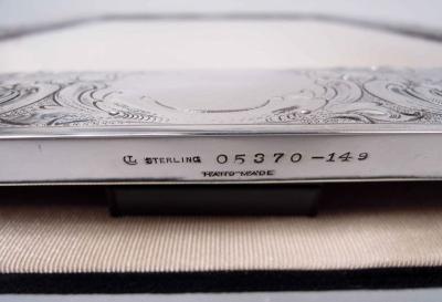  Lebkuecher Large American Edwardian Classical Sterling Silver Picture Frame