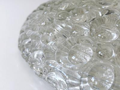  Leclaire Sch fer Amazing Mid Century Ice Glass Flush Mount or Sconce by Leclaire Sch fer 1960s