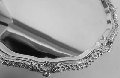  Lee Wigfull Antique English Georgian Sterling Silver Salver 1921