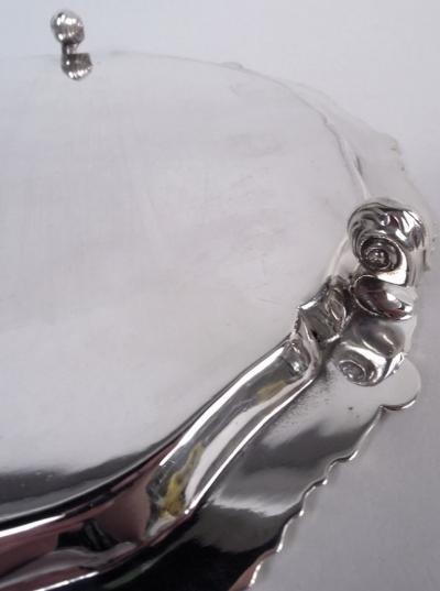  Lee Wigfull Antique English Georgian Sterling Silver Salver 1921
