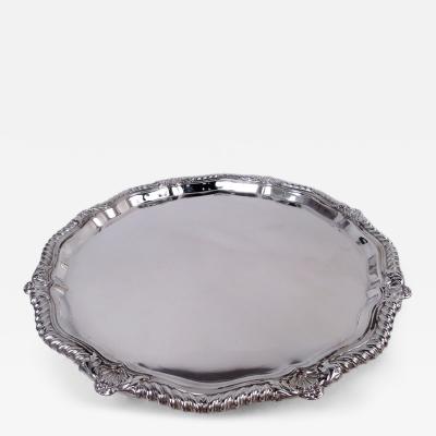  Lee Wigfull Antique English Georgian Sterling Silver Salver 1921