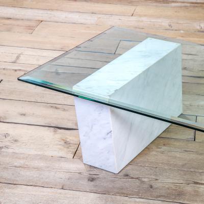  Lella Massimo Vignelli Lella and Massimo Vignelli Marble Coffe Table model Metafora