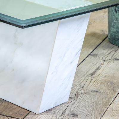  Lella Massimo Vignelli Lella and Massimo Vignelli Marble Coffe Table model Metafora