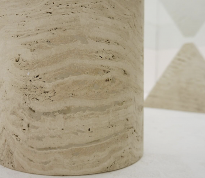  Lella Massimo Vignelli Mid Century Metaphora Coffee Table by Massimo and Lella Vignelli Travertine