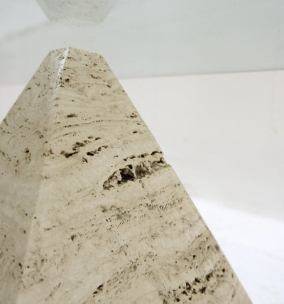  Lella Massimo Vignelli Mid Century Metaphora Coffee Table by Massimo and Lella Vignelli Travertine