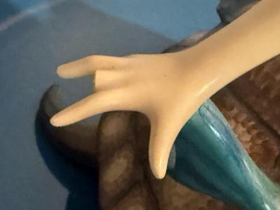  Lenci RARE MERMAID CHILD SEA TURTLE CERAMIC FIGURES BY HELEN KONIG SCAVINI FOR LENCI