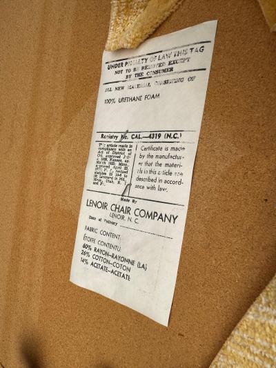  Lenoir Furniture Company Lenoir Chair Company Set Of 6 Walnut with Brass Ormolu and Cane Backs