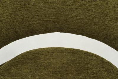  Lenzi Pair of Upholstered Italian Armchairs by Lenzi Italy ca 1956