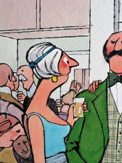  Leo Dink Siegel Threesome Swingers 1970s cocktail party Playboy Cartoon