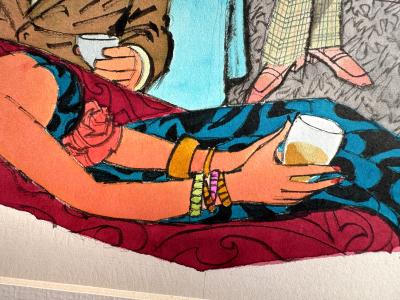  Leo Dink Siegel Threesome Swingers 1970s cocktail party Playboy Cartoon