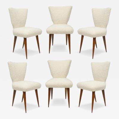  Lerebours Bespoke Custom Set of Six Mid Century Modern Style Italian Dining Chairs
