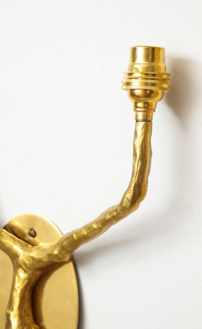  Lerebours Bespoke Pair of Custom Arbre Brass Sconces