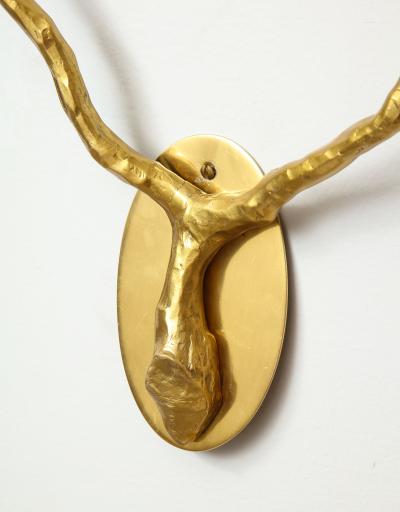  Lerebours Bespoke Pair of Custom Arbre Brass Sconces