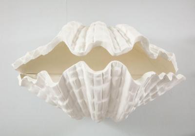  Lerebours Bespoke Pair of Custom Coquillage Plaster Sconces