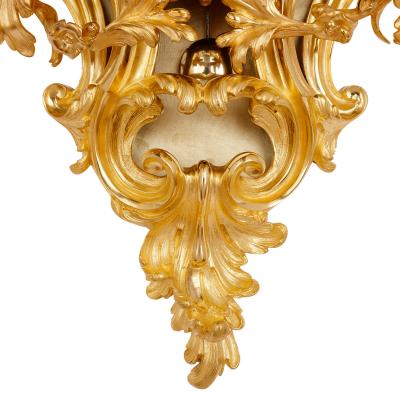  Lerolle Fr res Gilt bronze Cartel Clock and Barometer set by Lerolle Fr res