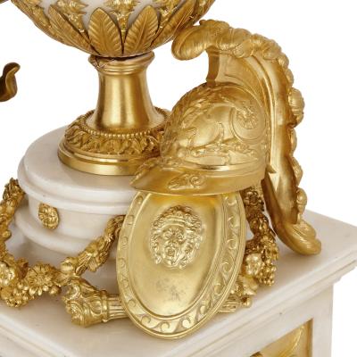  Leroy Paris Neoclassical style circular movement mantel clock by Leroy Cie