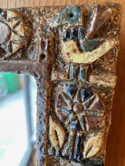  Les Argonautes Ceramic Mirror France 1960s