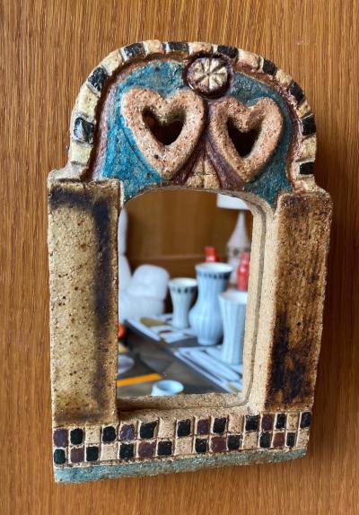  Les Argonautes Ceramic Mirror France 1960s