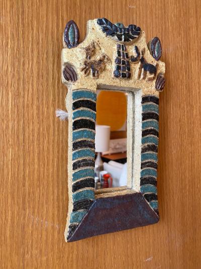  Les Argonautes Ceramic Mirror France 1960s