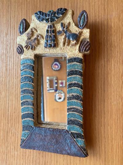 Les Argonautes Ceramic Mirror France 1960s