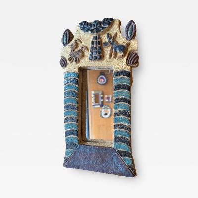  Les Argonautes Ceramic Mirror France 1960s